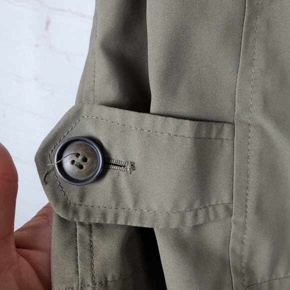 Brooks Brothers Trench Coat Mens M Tan Long Lightweight Button Closure READ DESC - Picture 8 of 16